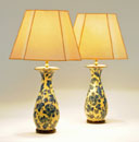 A PAIR OF LAUDER BARUM POTTERY VASES, ADAPTED AS TABLE LAMPS<br><br>